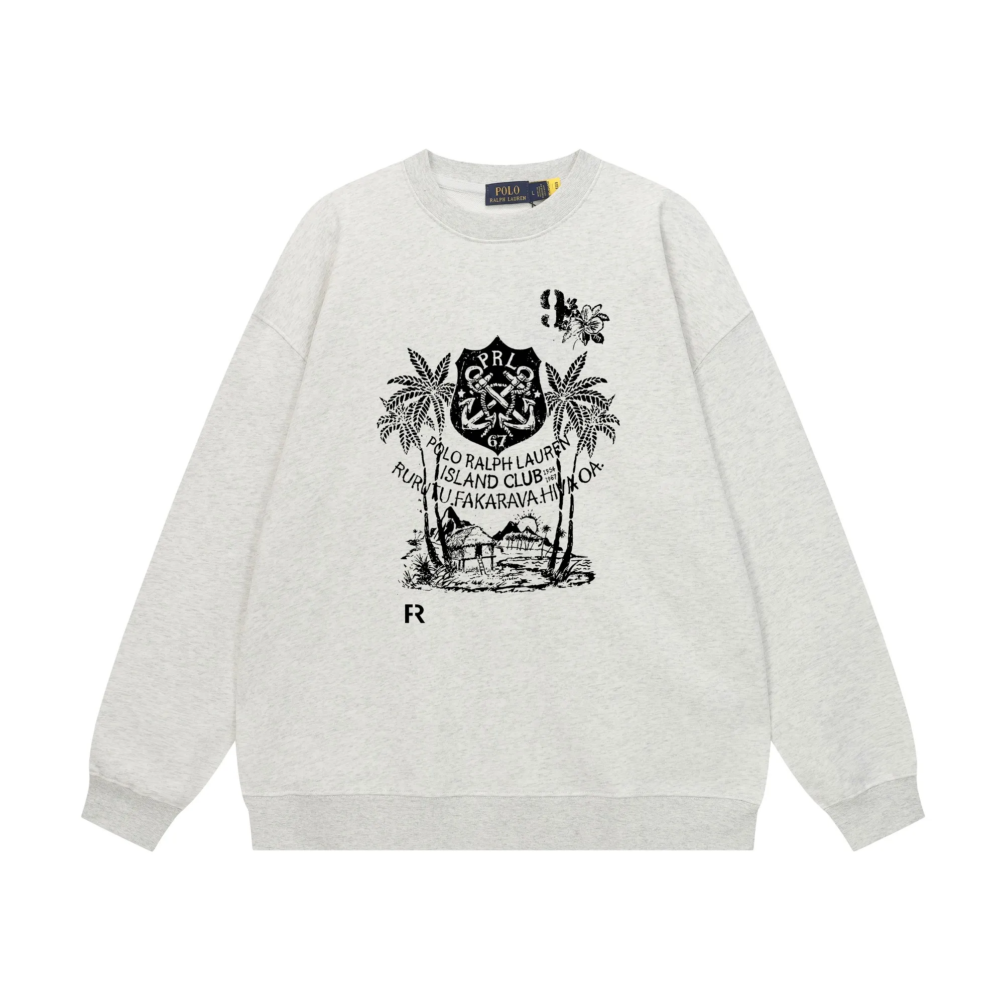 P200 Long-term stock] RalphLauren/Ralph Lauren 2025 autumn and winter new bear letter print 420g heavy large terry sweatshirt Ralph Lauren's age-reducing item, the coat fabric is made of 85% cotton ➕15% polyester, which not only retains the softness, comfort and breathability of cotton, but also adds the wear resistance and wrinkle resistance of polyester fiber, making the clothes more durable and easy to care for. Even in slightly cooler weather, you won't feel stuffy when wearing it. This kind of fabric has a natural crisp feel and is not easy to pill or deform. The bear on the chest is printed with English letters. It is full of color, full of three-dimensionality, and lifelike, adding a bit of liveliness and interest to the whole sweatshirt. There is no pressure to dress, regardless of age or gender. Complete accessories! Color: black, white, navy blue, light floral gray Size: M-L-XL-XXL